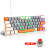 63 key portable 60% mechanical gaming keyboard RGB backlit compact mini gaming keyboard - V.I.P Digital Presence