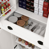 71" Kitchen Pantry Storage Cabinet with 4 Doors(2Doors with Racks)1 Drawer 2 Adjustable Shelves Freestanding Cupboard - V.I.P Digital Presence