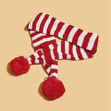 Christmas Dog Scarf Knitted Elk Scarf Striped Hair Ball Pet Scarf Outdoor Winter Warm Cat Dog Scarves Puppy Collar Pet Supplies - V.I.P Digital Presence