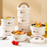 Microwaveable portable 304 stainless steel single-layer insulated lunch box with lid - V.I.P Digital Presence