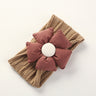 Diadema infantil de nailon jacquard con flores para bebé, suave, antiarañazos, de ala ancha