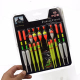 LEO  15pcs/set Plastic Fishing Float Tube Buoy  Bobber with Rubber Connector Tackle Accessories - V.I.P Digital Presence