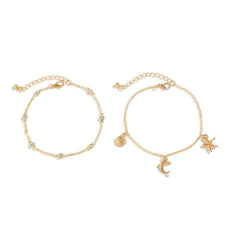 Beach Anklet Star Butterfly Chain Imitation Pearl Foot Chain Ocean Wind Shell Dolphin Foot Jewelry - V.I.P Digital Presence