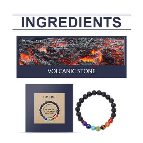 Colorful Volcanic Stone Bracelet Jewelry Beads Bracelet Colorful Volcanic Stone Bracelet Adjustable Braided Beading - V.I.P Digital Presence