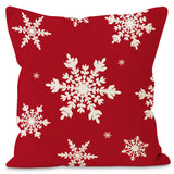 Christmas Snowflake Pillow Cover Linen Checkered Letter Printed Pillow Cover Christmas Theme Cushion Cover - V.I.P Digital Presence