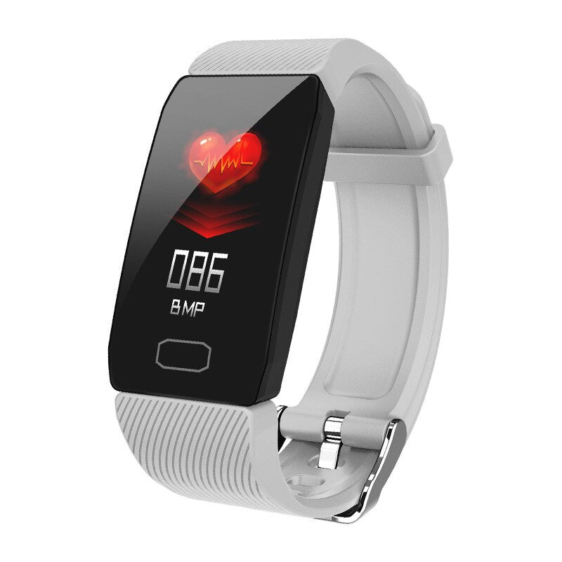 1.14 Pulsera inteligente con monitor de ritmo cardíaco, presión arterial y clima, reloj inteligente resistente al agua para hombres, mujeres y niños.