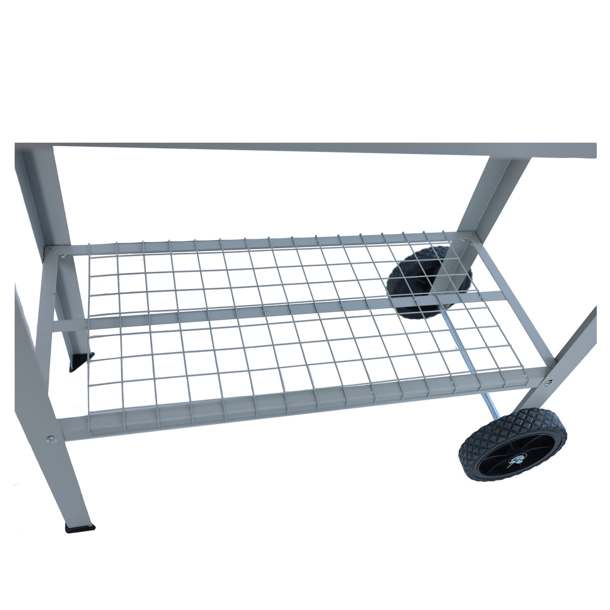 Aveyas mobile metal elevated garden bed cart, with legs, elevated flowerpot box with wheels (gray) - V.I.P Digital Presence