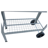 Aveyas mobile metal elevated garden bed cart, with legs, elevated flowerpot box with wheels (gray) - V.I.P Digital Presence