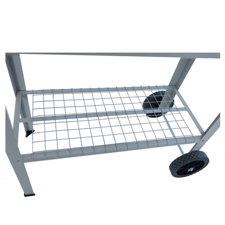 Aveyas mobile metal elevated garden bed cart, with legs, elevated flowerpot box with wheels (gray) - V.I.P Digital Presence