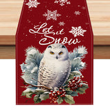 Owl Linen Table Flag Christmas Day Table Decoration Tablecloth Kitchen Restaurant Tablecloth Tea Table Cloth - V.I.P Digital Presence