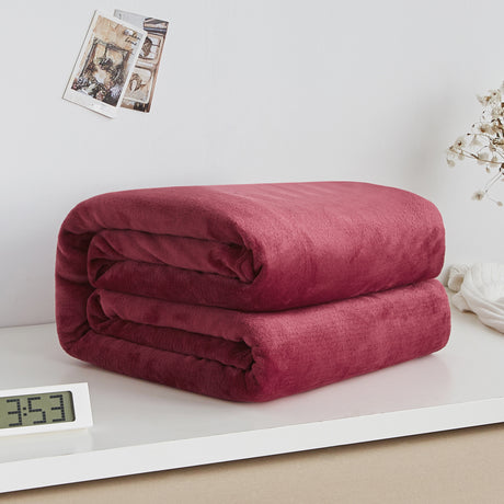 Thick blanket, solid color blanket, single-layer nap, coral fleece blanket, winter flannel blanket - V.I.P Digital Presence