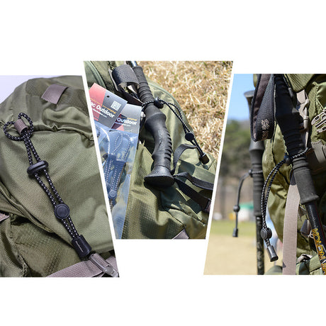 Outdoor hiking backpack with external climbing poles rope buckle fixed buckle elastic rope binding buckle equipment hanging rope - V.I.P Digital Presence