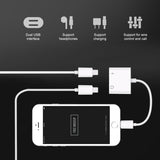 udio Adapter Charger Cable For iPhone X 8 Dual Headphone Aux cable for Lightning Converter For iPhone 10 Charging Splitter - V.I.P Digital Presence