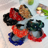 Handmade fabric flower fashion inlaid water drill bit hoop - V.I.P Digital Presence