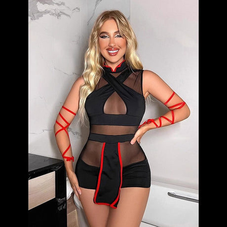Anime sexy underwear samurai costume role play perspective gauze bandage color contrast - V.I.P Digital Presence
