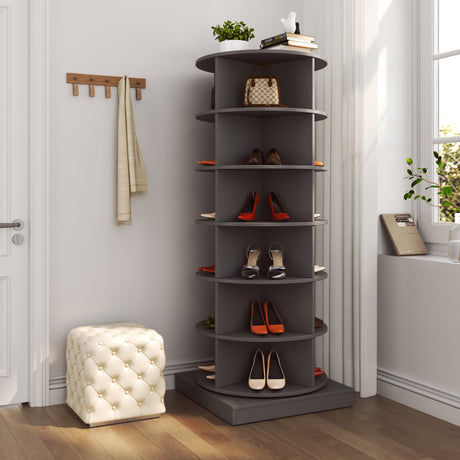 new 360 gray rotating shoe cabinet with 7 layers can accommodate up to 28 Paris shoes - V.I.P Digital Presence
