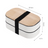 Japanese style simple bamboo lid double-layer sealed portable lunch box bento box with tableware - V.I.P Digital Presence