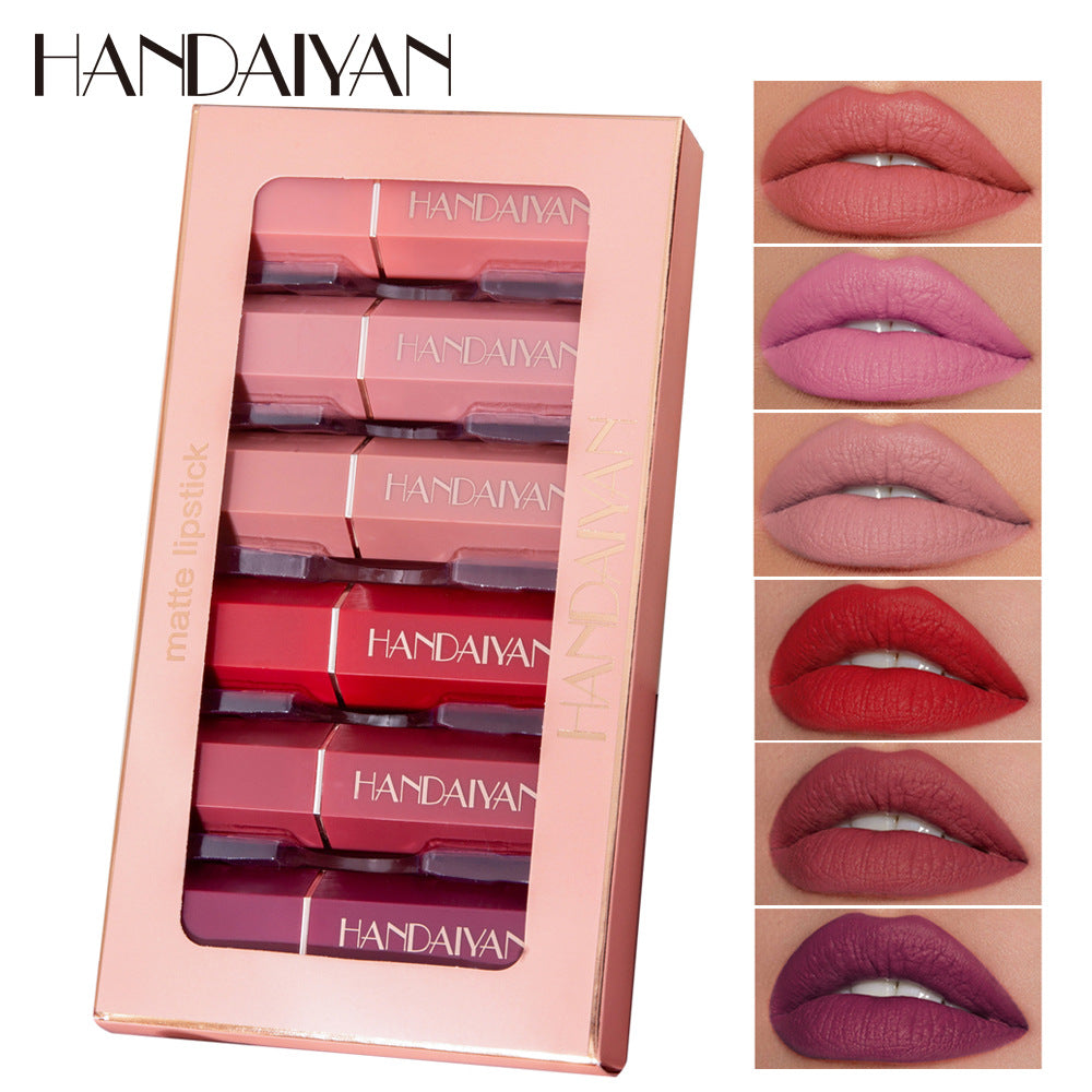 HANDAIYAN Matte Lipstick Gift Box Set of 6 Non-stick Cup Lipstick Lipstick - V.I.P Digital Presence