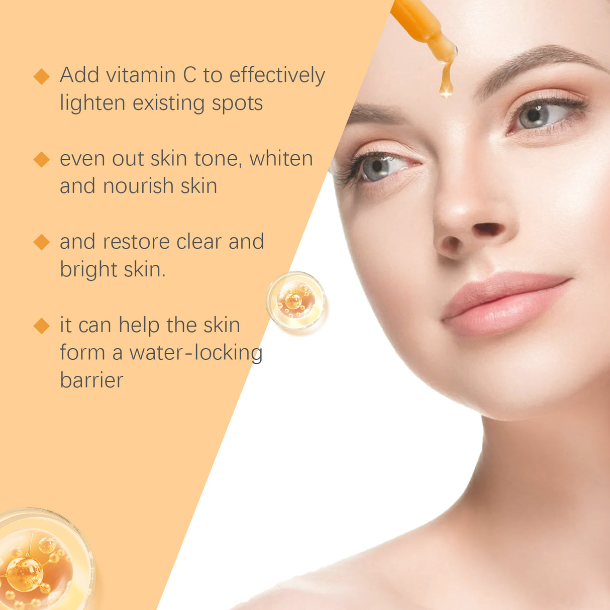 Vitamin C Facial Essence, Moisturizing, Hydrating, Brightening, Moisturizing, Anti-Wrinkle And Firming Facial Care Essential Oil - V.I.P Digital Presence
