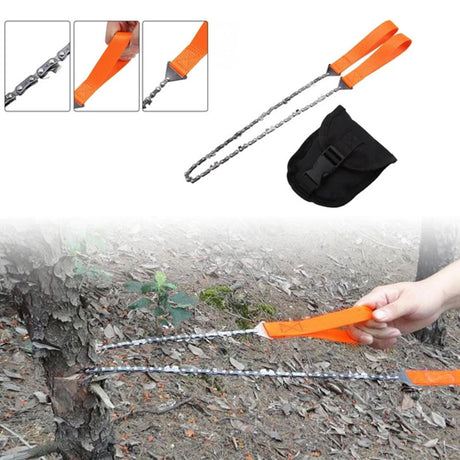 Outdoor hand zipper saw pocket chain saw garden tools 11/16/33 teeth 24 inch portable camping survival wire saw - V.I.P Digital Presence