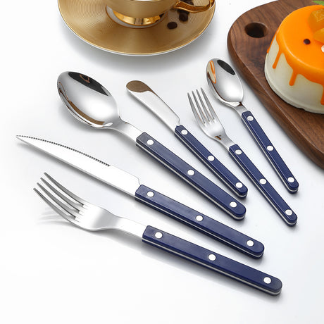 French Rivet ABS Handle Hotel Western Tableware Steak Knife Butter Knife Set - V.I.P Digital Presence