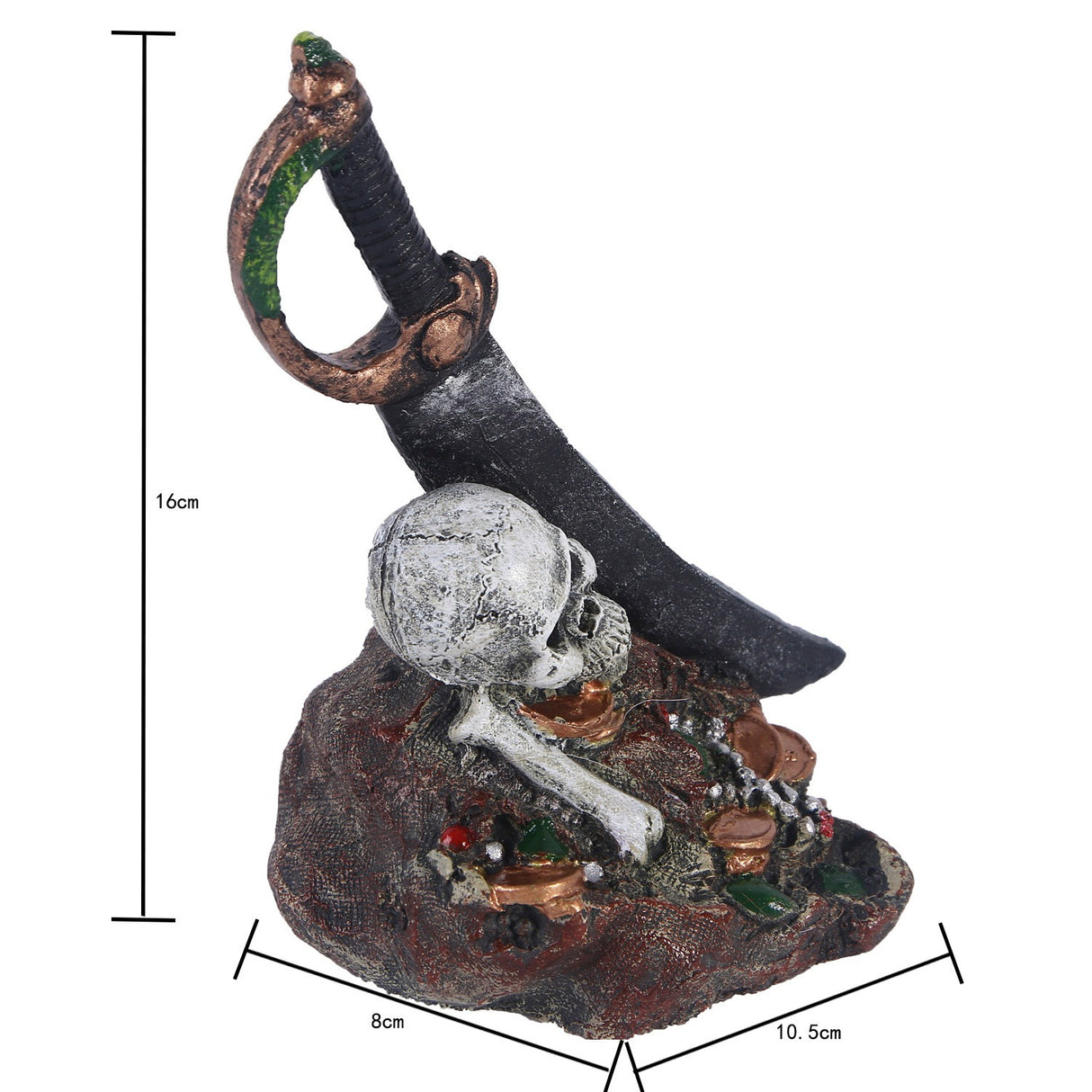 Zombie skull reptile toy hiding room fish tank decoration - V.I.P Digital Presence