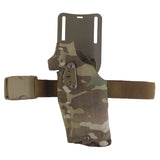 6354DO Left - handed Tactical Pistol Glock 17 Holster with X300U - A QLS Adapter, Leg Shroud, Drop, and MHA Leg Strap Kit - V.I.P Digital Presence