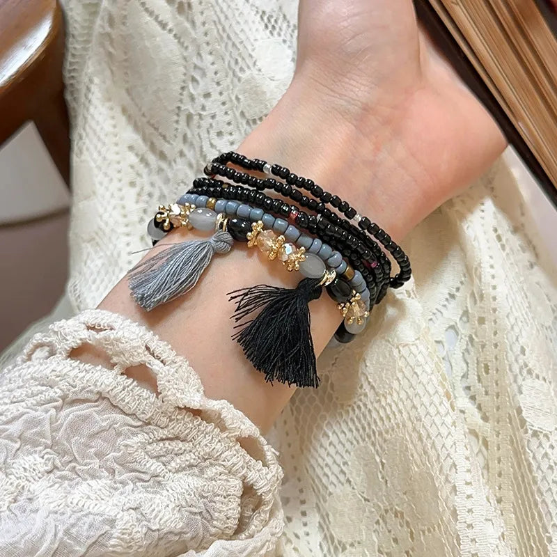 Tassel Rice Bead Bracelet - V.I.P Digital Presence