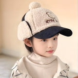 Children's Hat Autumn/Winter Ear Protection Warm Hat Boys' Corduroy Duck Tongue Hat Girls' Winter Fashion Baseball Hat - V.I.P Digital Presence