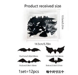 Halloween 3D Butterfly Bat Home Decor Wall Sticker 12 Pack Butterfly Sticker Wall Sticker - V.I.P Digital Presence