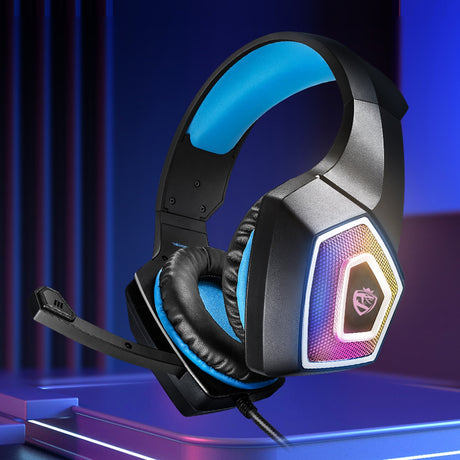 Head mounted gaming headphones colorful RGB wired computer headphones game controller headphones - V.I.P Digital Presence