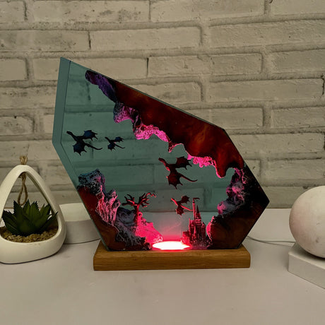 Fire Dragon and Ice Dragon Resin Lamp 3D Dragon Desk Lamp Game of Power Dragon Lamp Lighting Home Decoration - V.I.P Digital Presence