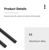 Soporte para lámpara de camping portátil de aleación de aluminio ligero para exteriores con bolsa de almacenamiento