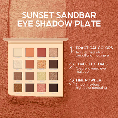 Mee Carney Beauty Makeup 16 Color Eye Shadow Plate Ins Matte Pearl Glitter Pink Earth Color Eye Shadow Plate MC12 - V.I.P Digital Presence