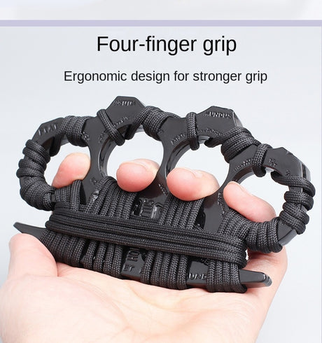 Finger Knuckle Four-Finger Boxing Glove Self-Defense Tool Weapon Ring Hand Clip Fist Clip Anti-Wolf Device - V.I.P Digital Presence
