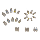 Transparent Gray Manicure Niche High-End Square Drill Wearing Nails Fake Nails Removable Nail Stickers Nail Stickers Finished Nails - V.I.P Digital Presence