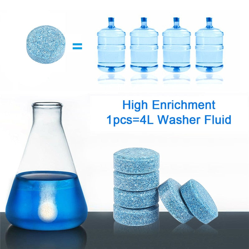 10PCS/Pack(1PCS=4L Water)Car Solid Wiper Fine Seminoma Wiper Auto Window Cleaning Car Windshield Glass Cleaner Car Accessories - V.I.P Digital Presence