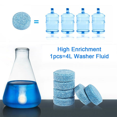 10PCS/Pack(1PCS=4L Water)Car Solid Wiper Fine Seminoma Wiper Auto Window Cleaning Car Windshield Glass Cleaner Car Accessories - V.I.P Digital Presence