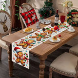 New Gingerbread Man Table Flag Christmas Party Decoration Tablecloth Mat Living Room Dining Room Tablecloth Printed Tea Table Fabric - V.I.P Digital Presence