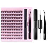 Eyelash DIY Eyelash Extensions Kit Private Label Lash Clusters DIY with Bond Seal Glue and Tweezers Set - V.I.P Digital Presence