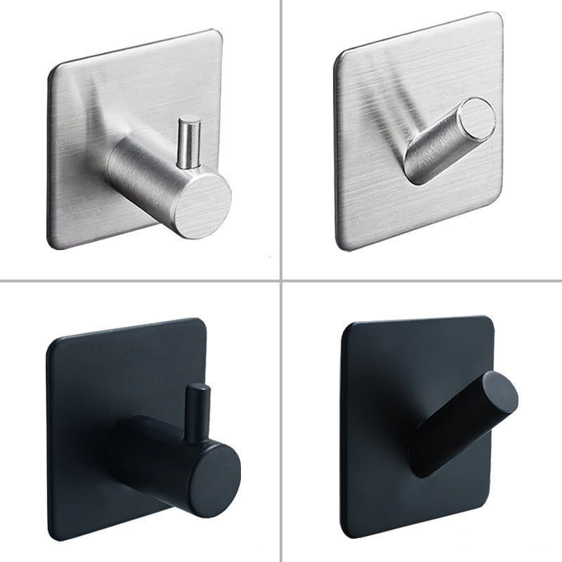 SUS304 Black Robe Hook Wall Hook Towel Hook for Bathroom Stainless Steel Coat Hook Rustproof Hook Hanger for Kitchen Hardware - V.I.P Digital Presence