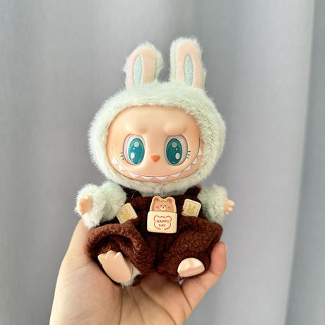 [Clothes Only] 1st/2nd generation Labubu clothes pendant Labubu sitting party baby clothes teddy bear suspenders cute pants - V.I.P Digital Presence