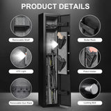 5 gun safes with 3 pistol pockets, quick access biometric adjustable heavy-duty gun rack mounted gun safes - V.I.P Digital Presence