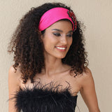 Solid color diamond inlaid wide edge with teeth anti slip face wash headband - V.I.P Digital Presence