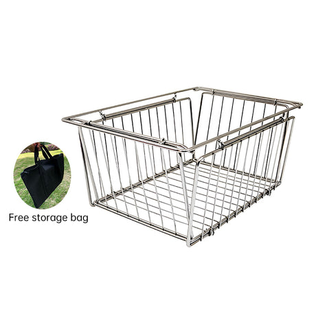 IGT Stainless Steel Folding Basket: Drain & Wash, Ideal Camping Table Accessory. - V.I.P Digital Presence