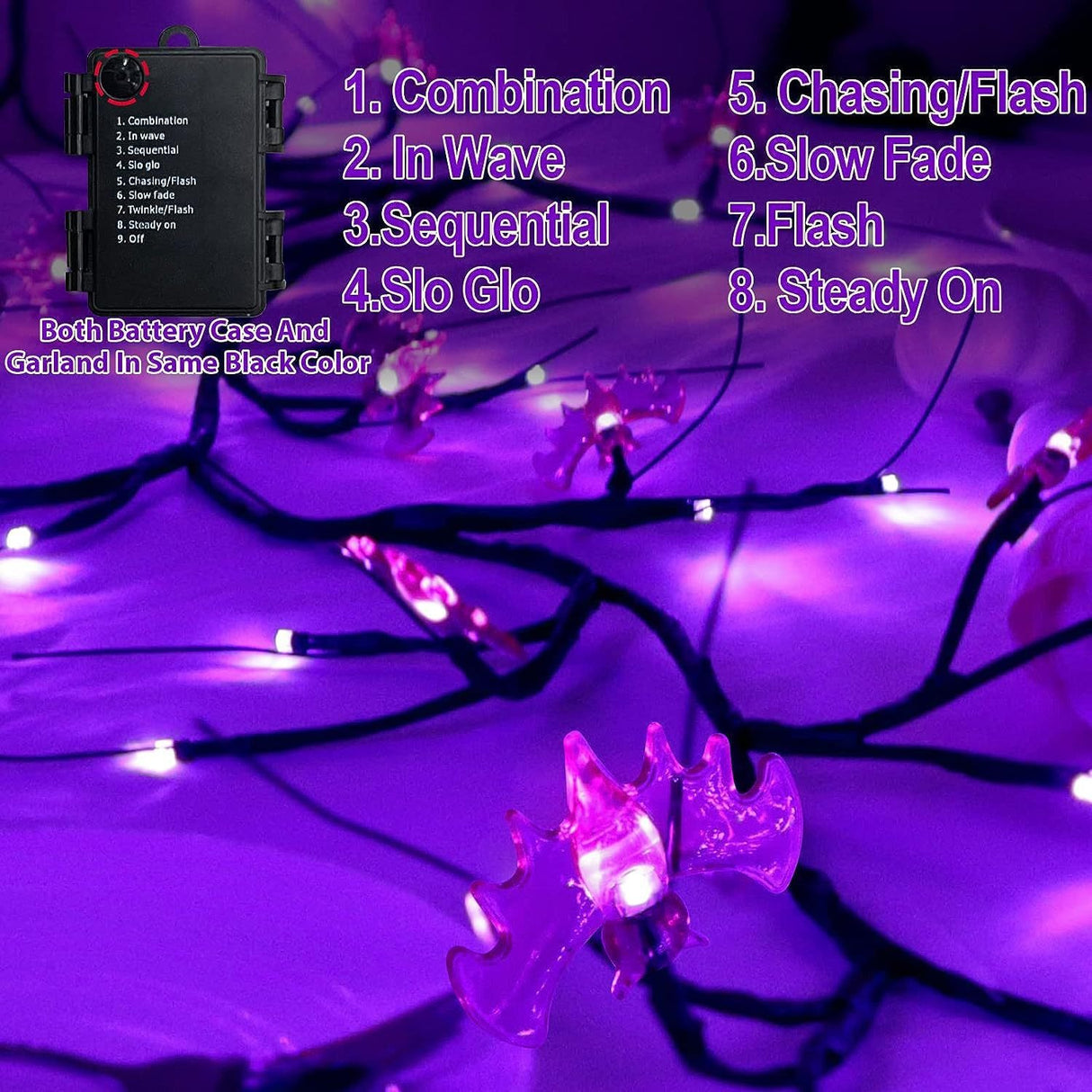 Outdoor Waterproof LED Halloween Decorative Light Rattan Spider Bat Tree Branch Light Party Atmosphere Ghost Festival Chopsticks - V.I.P Digital Presence