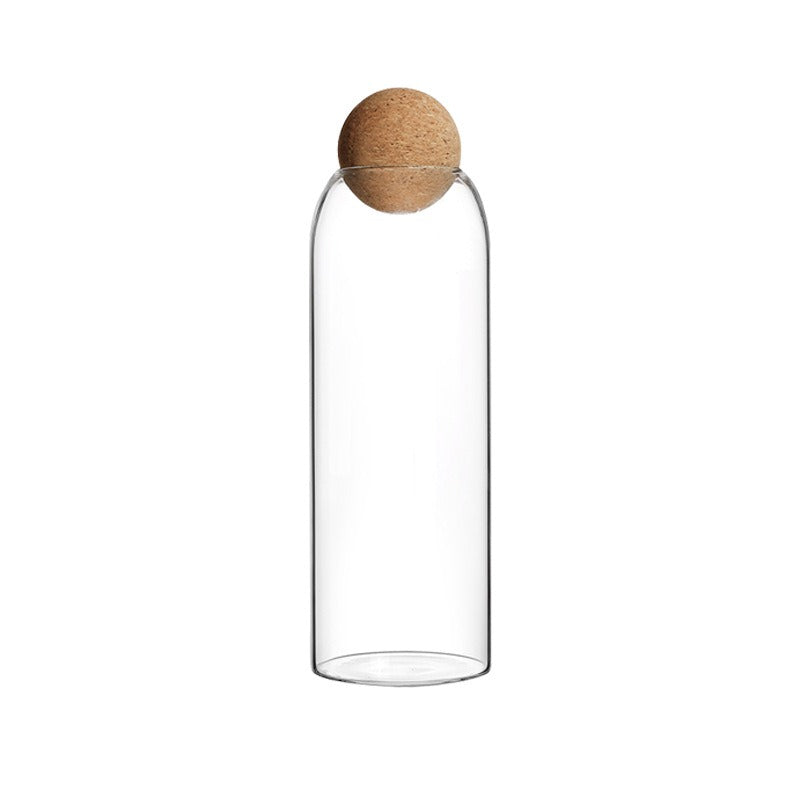 Food Storage Glass Jar with Wood Lid Ball Clear - V.I.P Digital Presence