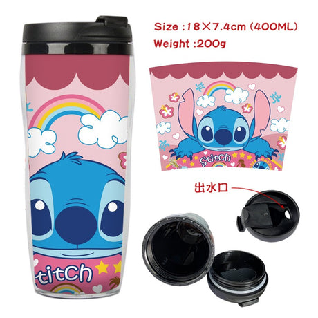 Stitch Stitch animation peripheral double-layer insulated plastic cup two-dimensional cartoon tea cup cold water kettle water cup - V.I.P Digital Presence