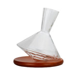 Premium Red Wine Carafe Tumbler Wine Dispenser Decanter with Wood Tray