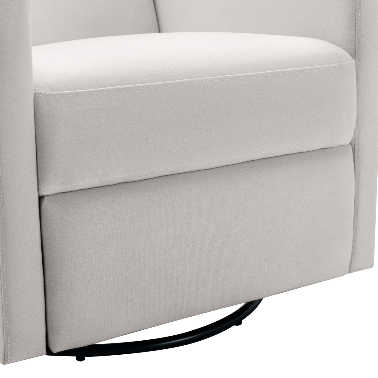 Modern Upholstered Rocker Nursery Chair Plush Seating Glider Swivel Recliner Chair Beige